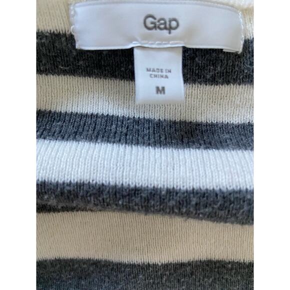 Gap Striped Sweater Pullover V Neck Women's M - Picture 8 of 8